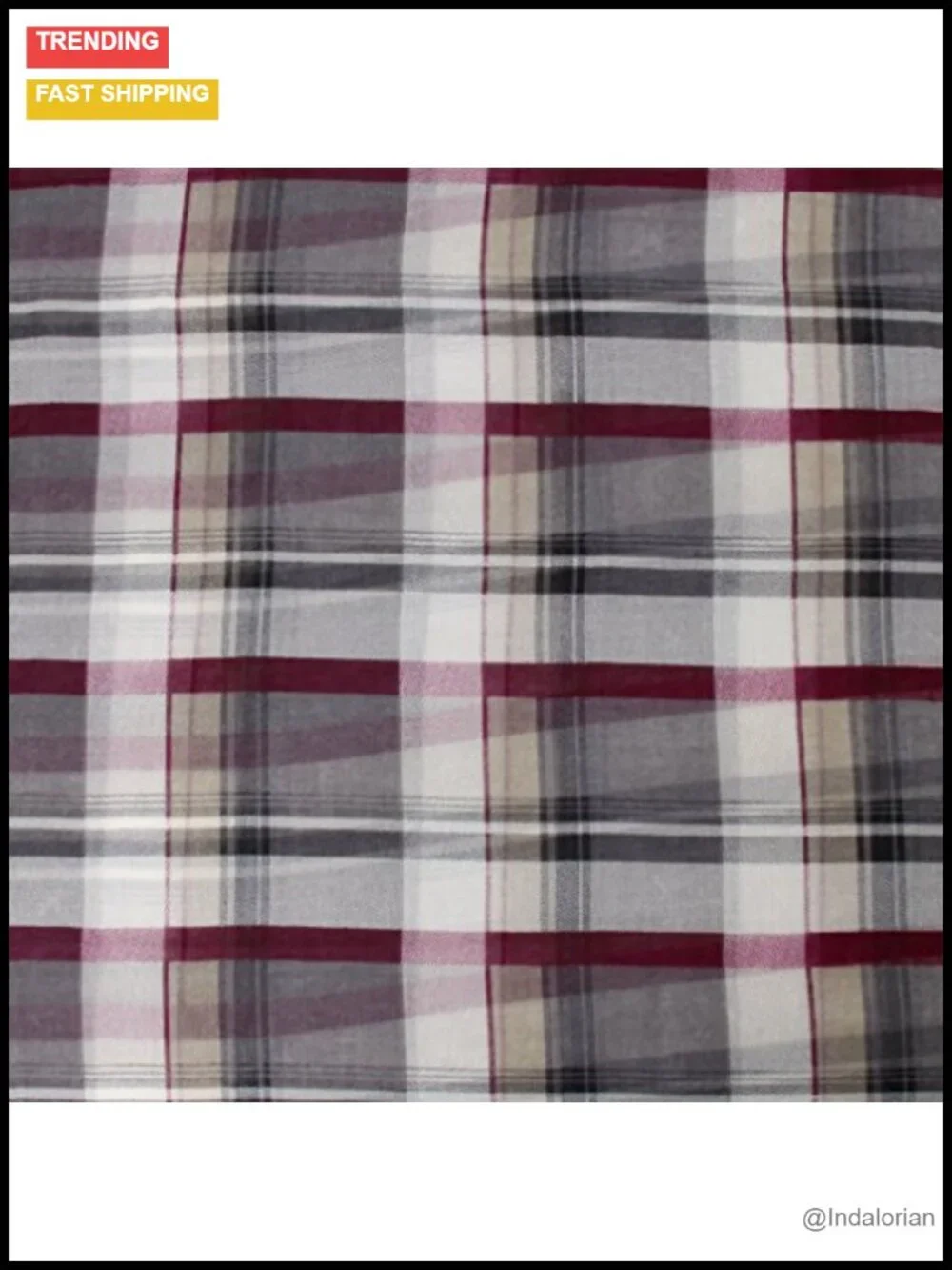 Infinity Scarf Plaid Tartan Lightweight Polyester